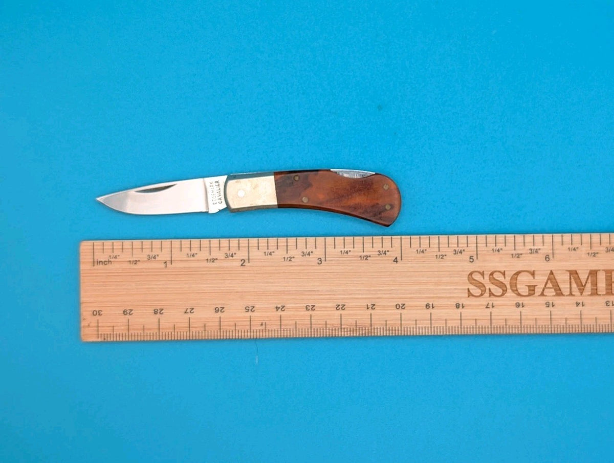 Vintage Edgemark Cavalier Pocket Knife 11-332 Stainless Lockback Japan