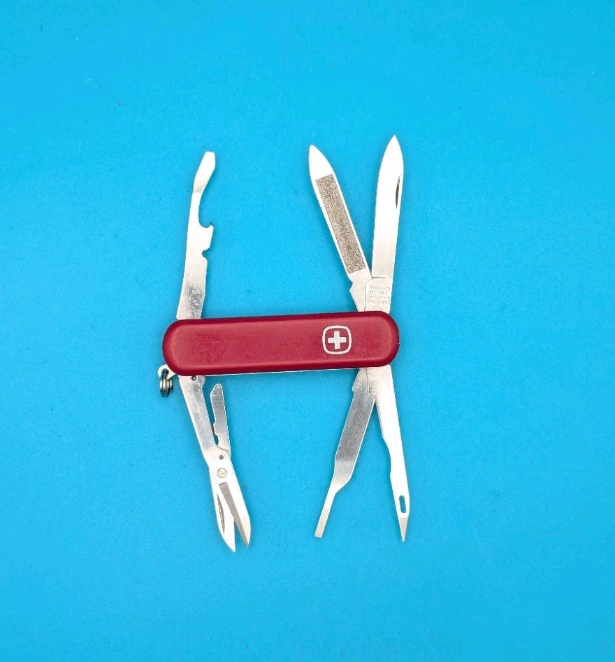 Vintage Wenger Pocket Tool Chest 65mm Red Swiss Army Knife Multi Tool!