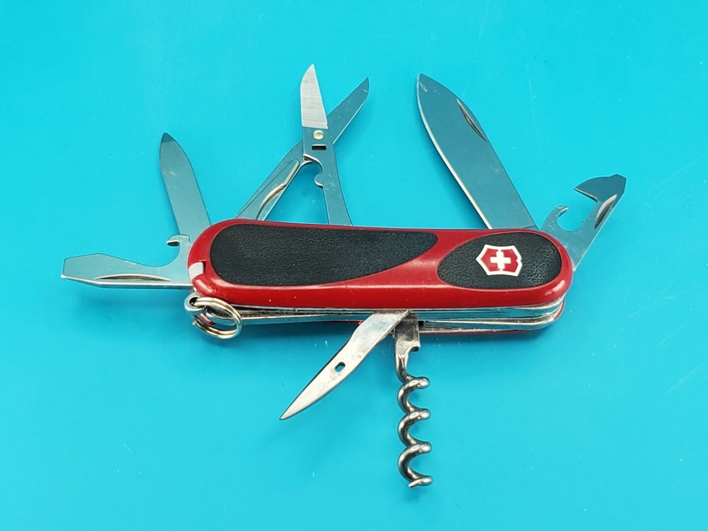 Victorinox Delemont EVOGRIP 14 Red & Black Swiss Army Knife Multi Tool!