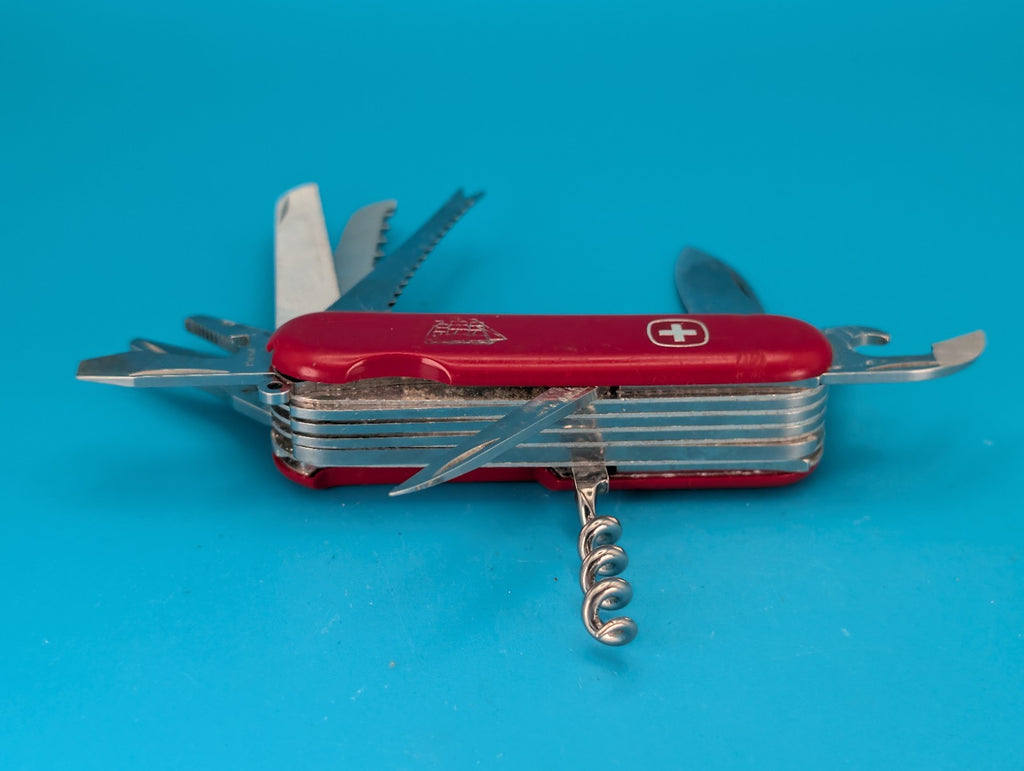 Vintage Wenger Seafarer Red Swiss Army Knife Multi Tool! 85mm