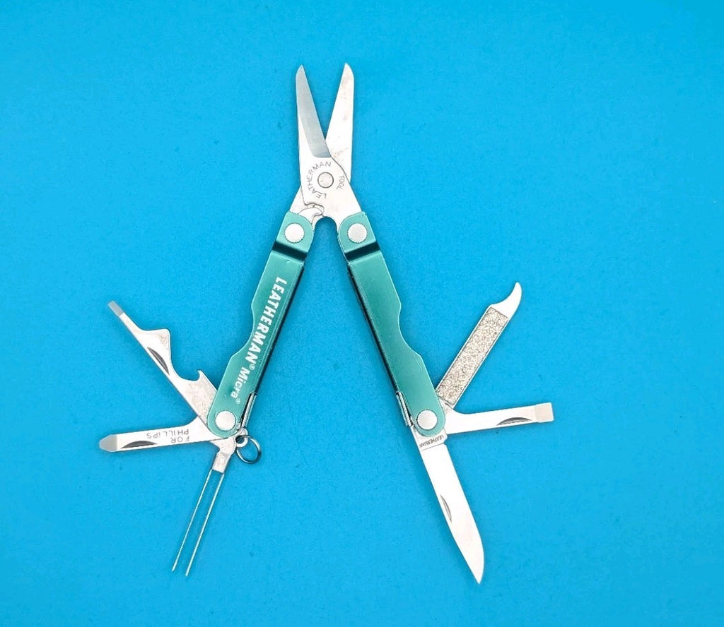 Leatherman Micra Multi-Tool, Knife, Scissors, Key Ring, Green