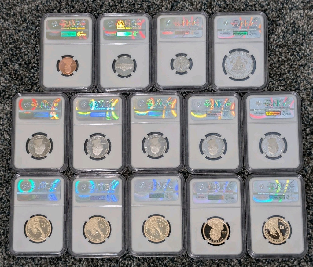 2015 NGC PF 70 ULTRA CAMEO,  Complete 14 COIN CLAD SET, FIRST DAY OF ISSUE!!!
