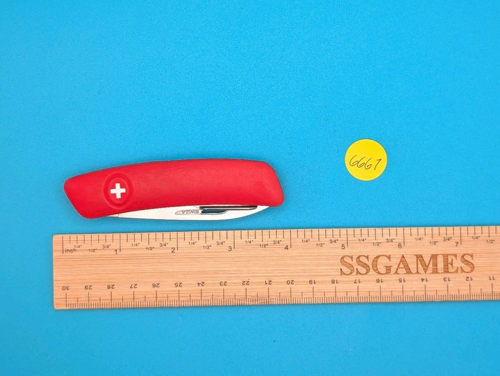 Swiza D16-123 Swiss Pocket Knife Stainless Steel Blades OD Red Synthetic Handle