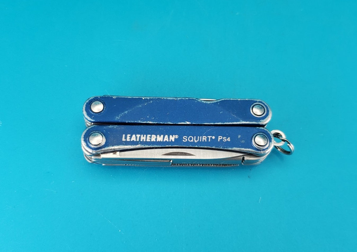 Leatherman SQUIRT PS4 Multi-Tool With Pliers Scissors Knife BLUE!