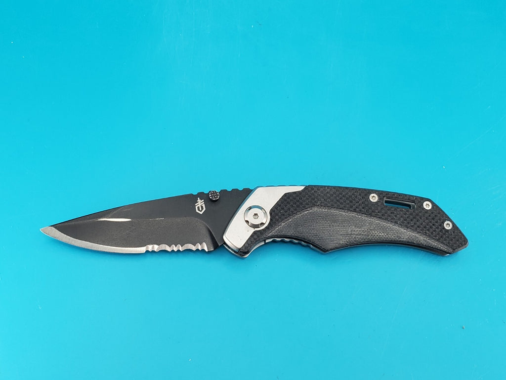 Gerber CONTRAST Manual Open Plain Edge Blade Pocketknife!