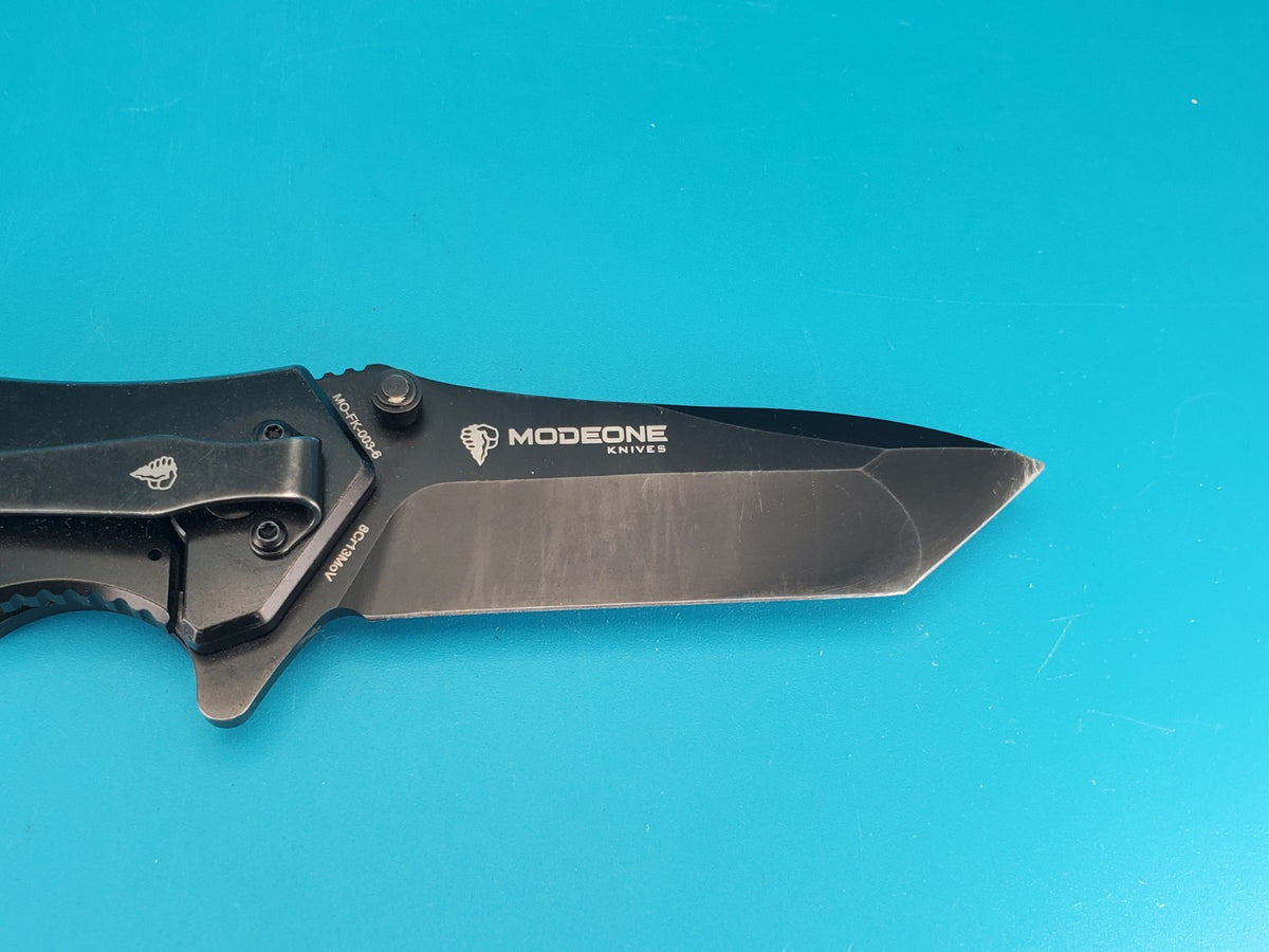 MODEONE KNIVES MO-FK-003-6 Plain Edge Frame Lock Black Folding Pocket Knife!