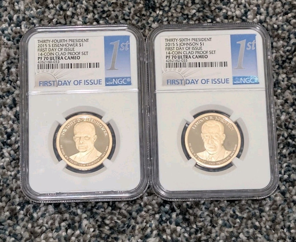 2015 NGC PF 70 ULTRA CAMEO,  Complete 14 COIN CLAD SET, FIRST DAY OF ISSUE!!!