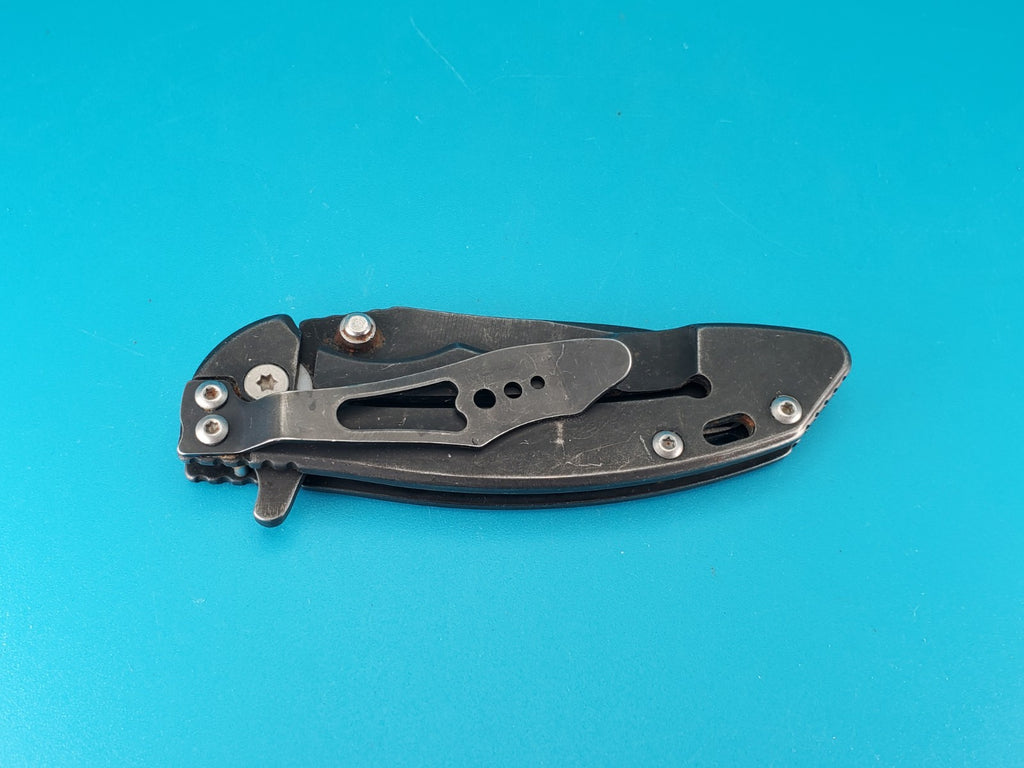 Gerber Torch I Frame Lock Plain Edge Blade Folding Pocket Knife! Black!