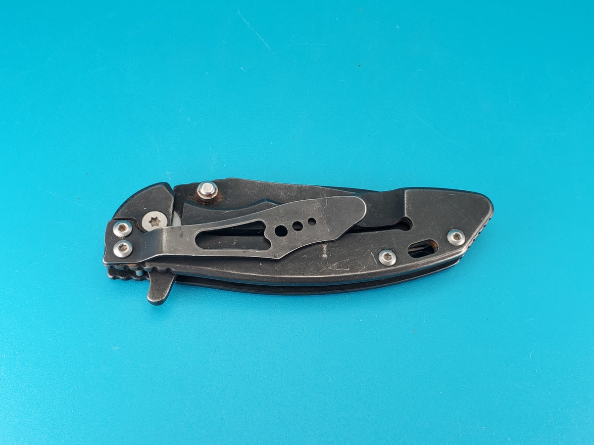 Gerber Torch I Frame Lock Plain Edge Blade Folding Pocket Knife! Black!