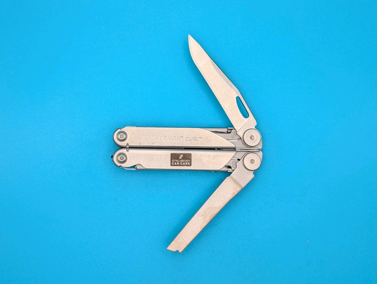 Leatherman Curl Stainless Steel Knife Pliers Multi-Tool! With Sheath! SYNCHRONY