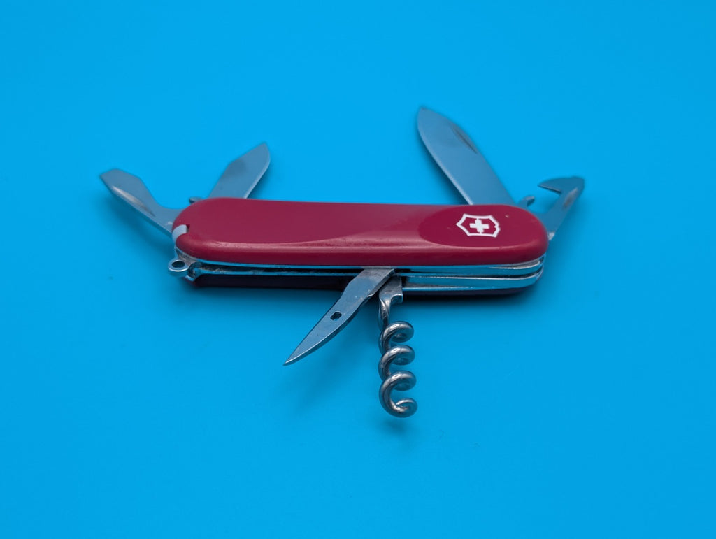 Victorinox EVO S101 Locking Blade Red Swiss Army Knife Multi Tool!
