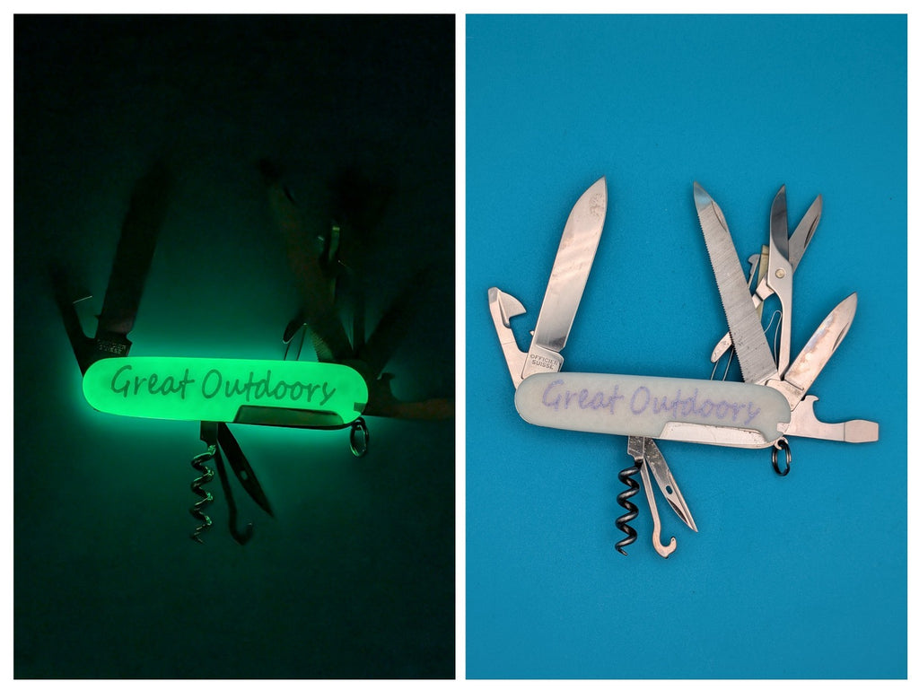 Custom Victorinox Mountaineer Glow in the Dark Swiss Army Knife Multi Tool!