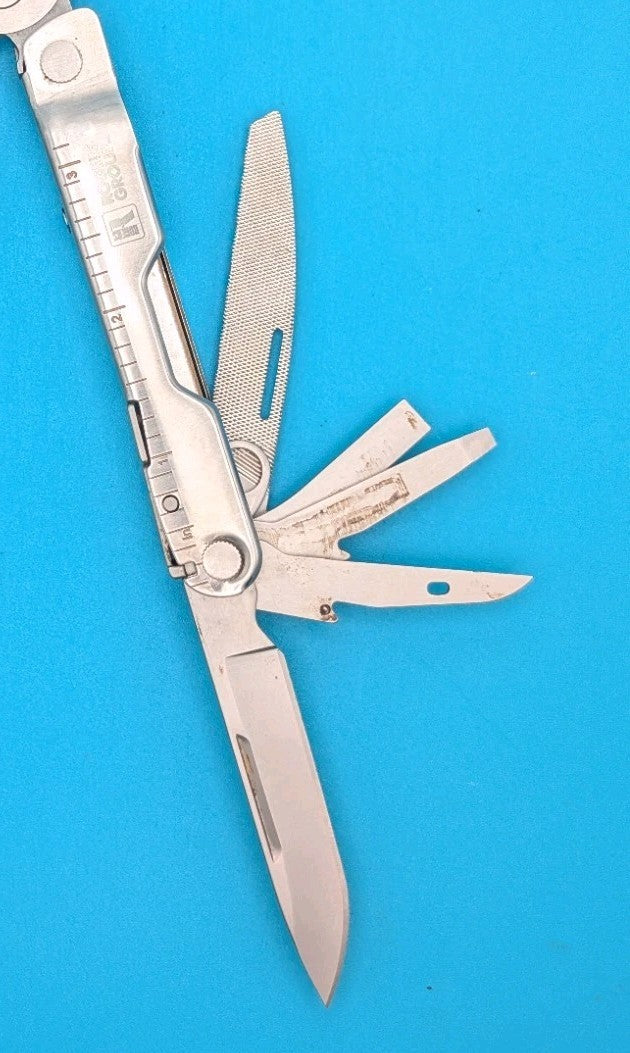 Leatherman Rebar Multi-Tool, Stainless with Sheath, Rogers Group
