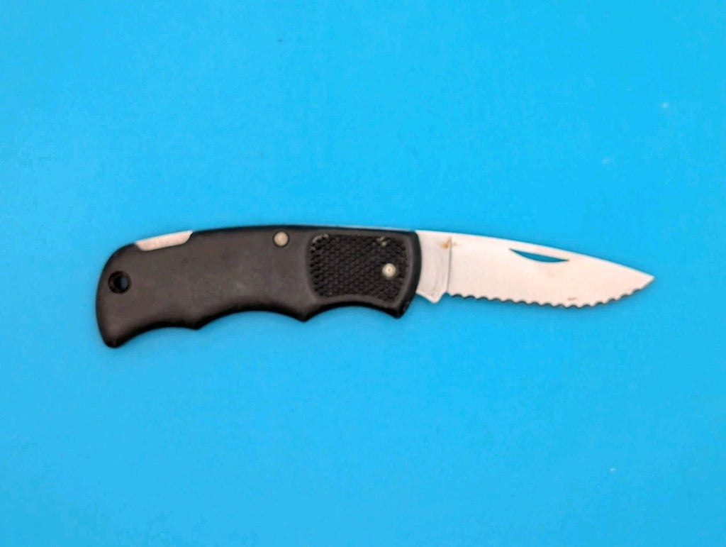 Cutco 1886 Serrated Edge Blade USA Lockback Knife! Black Handle! *HOSS*