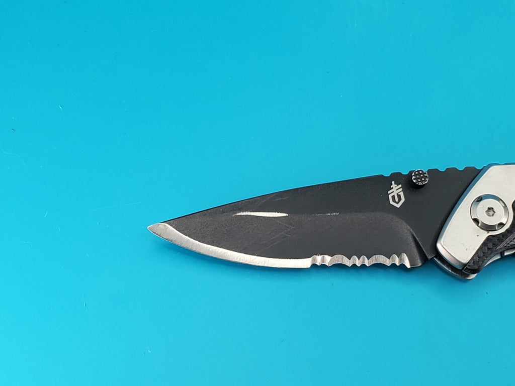 Gerber CONTRAST Manual Open Plain Edge Blade Pocketknife!