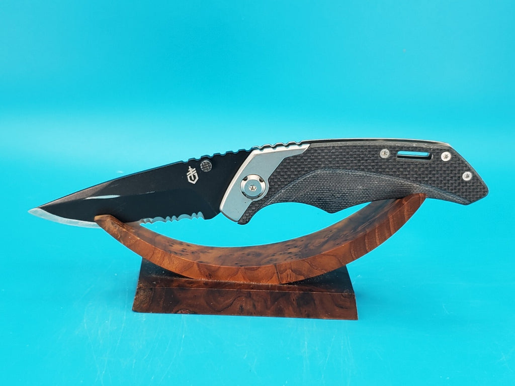 Gerber CONTRAST Manual Open Plain Edge Blade Pocketknife!