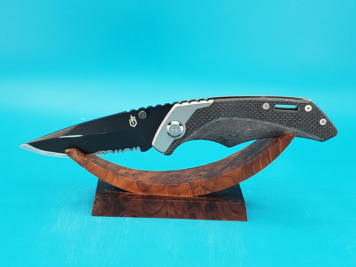 Gerber CONTRAST Manual Open Plain Edge Blade Pocketknife!