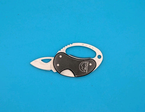 Buck 759 BLACK Folding Pocket Knife & Bottle Opener! 2004 DATE! TAIWAN