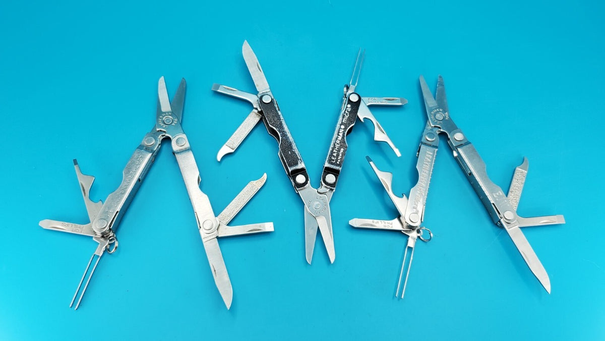 Leatherman Micra Multi-Tool Knife Scissors Key Ring Stainless Steel! LOT OF 3!