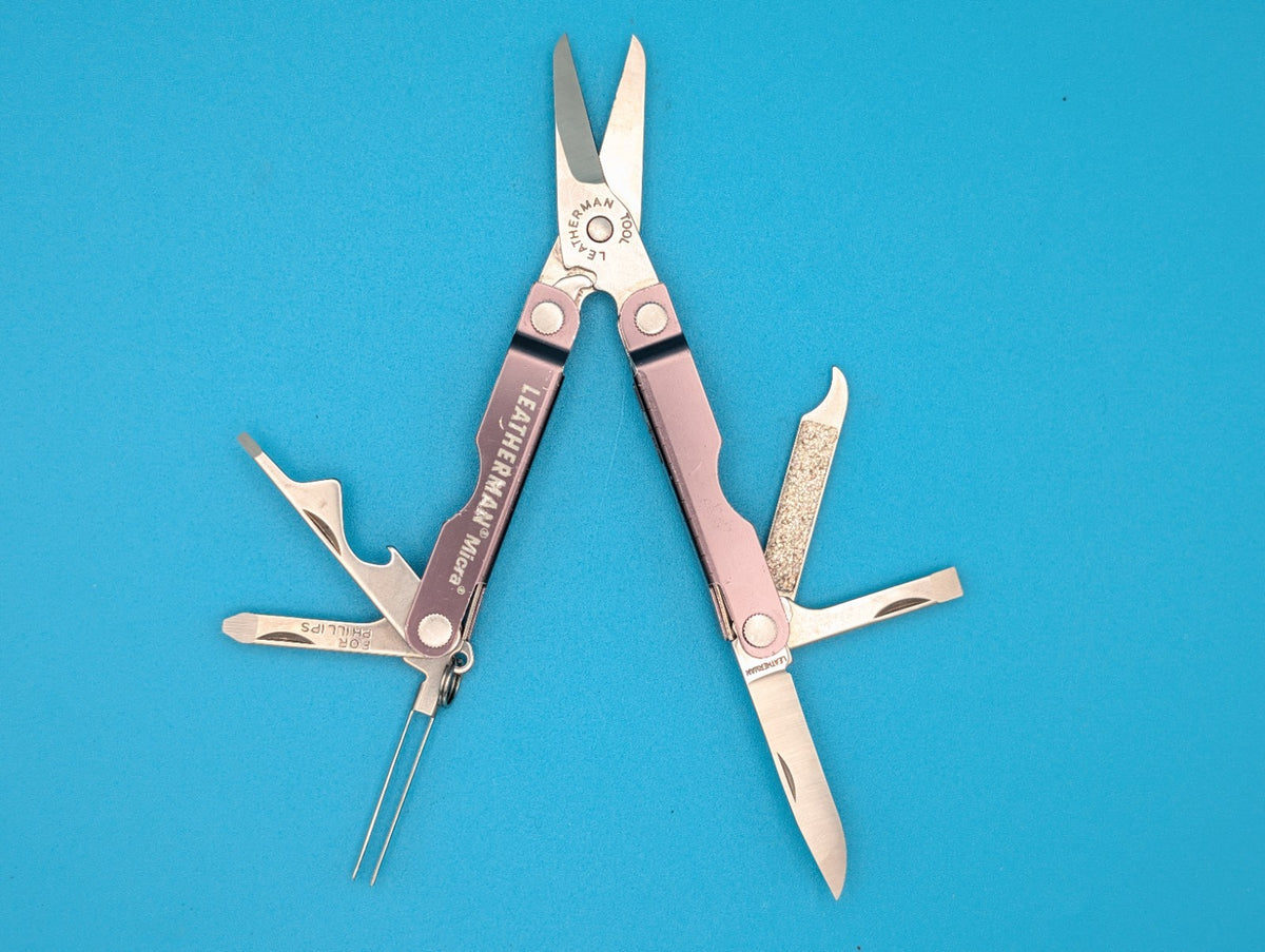 Leatherman Micra Multi-Tool, Knife, Scissors, Key Ring, GRAY!