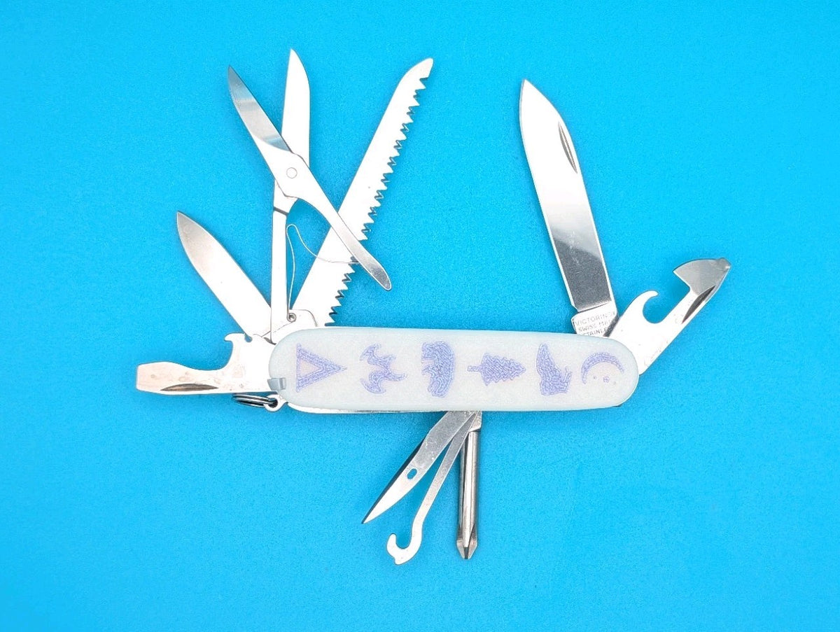 Custom Victorinox Fieldmaster Glow in the Dark Swiss Army Knife Multi Tool!