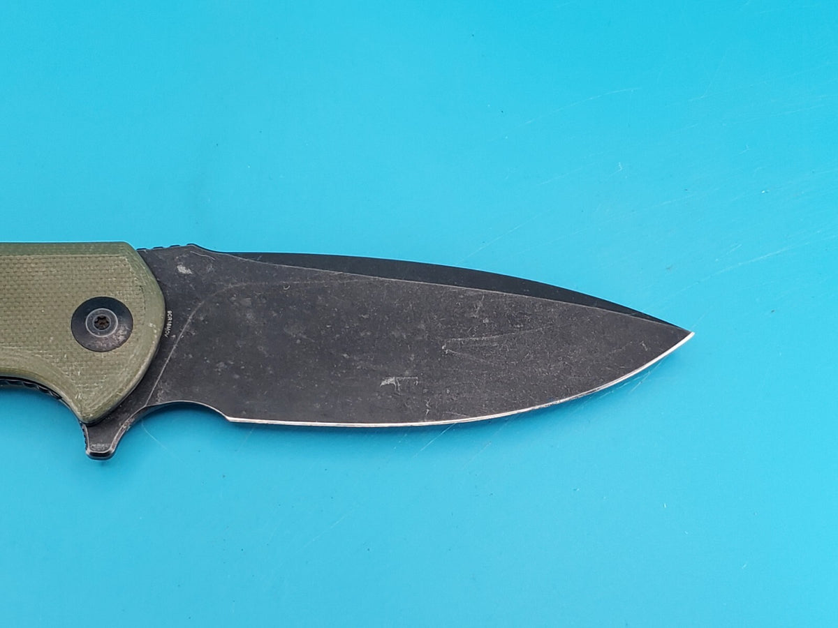 Civivi Praxis Flipper Pocket Knife Plain Edge Blade Green G10