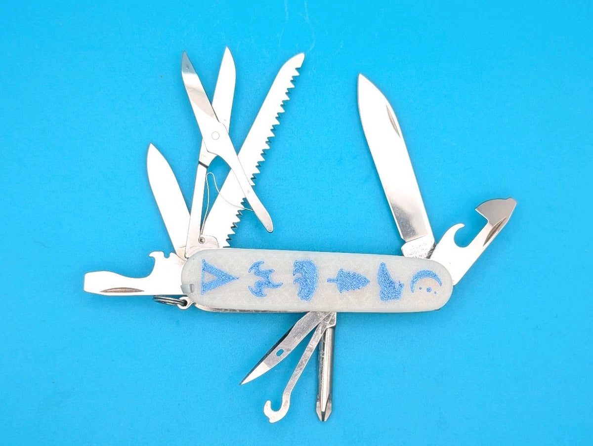 Custom Victorinox Fieldmaster Glow in the Dark Swiss Army Knife Multi Tool!