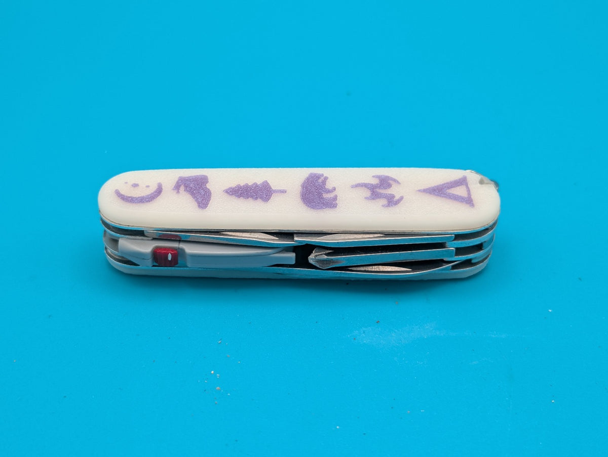Custom Victorinox Spartan Lite Swiss Army Knife Multi Tool! Glow in the Dark!