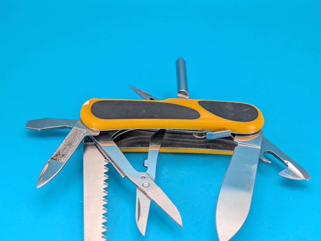Victorinox EvoGrip S18 Yellow & Black Swiss Army Knife Multi Tool!