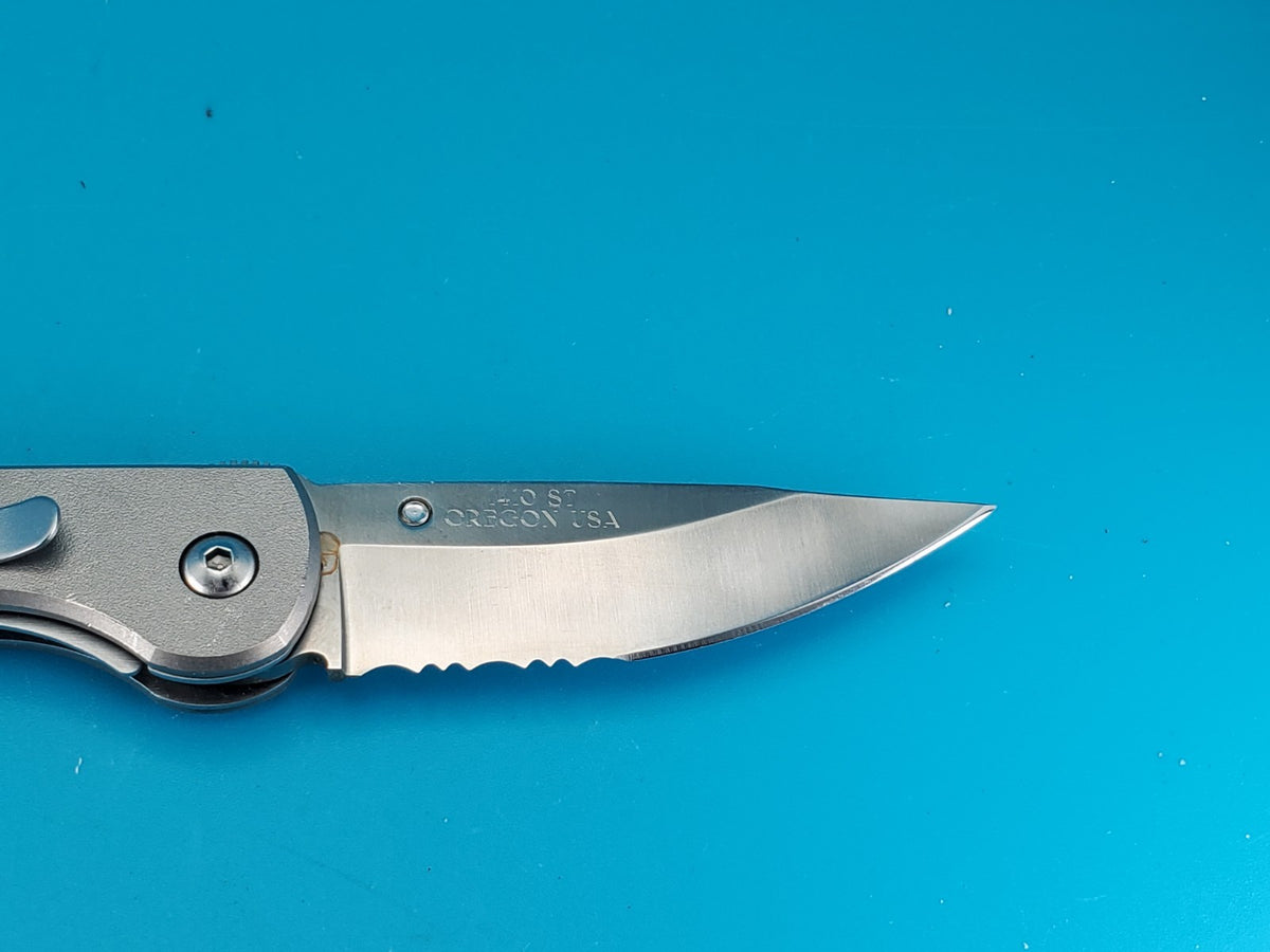 Vintage Kershaw Starkey Ridge Titanium Handle Pocket Knife 1410ST Oregon USA