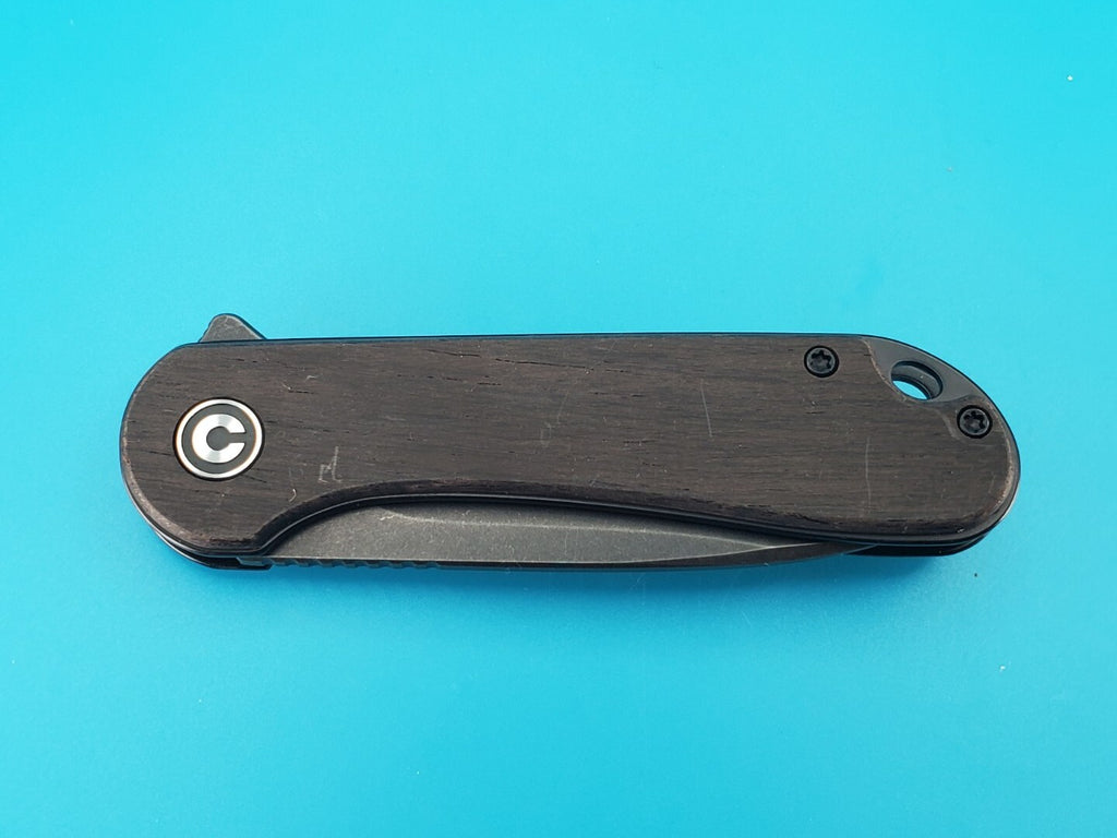 Civivi Knives Elementum Liner Lock C907W D2 Steel Black Ebony Wood