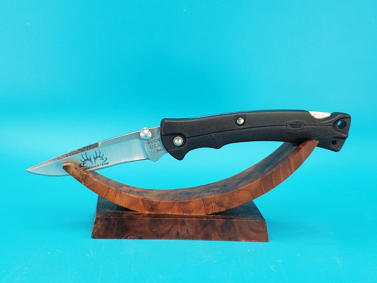 Buck USA Buckmasters 484 Pocket Knife Dated 2014 Plain Blade Black Handle