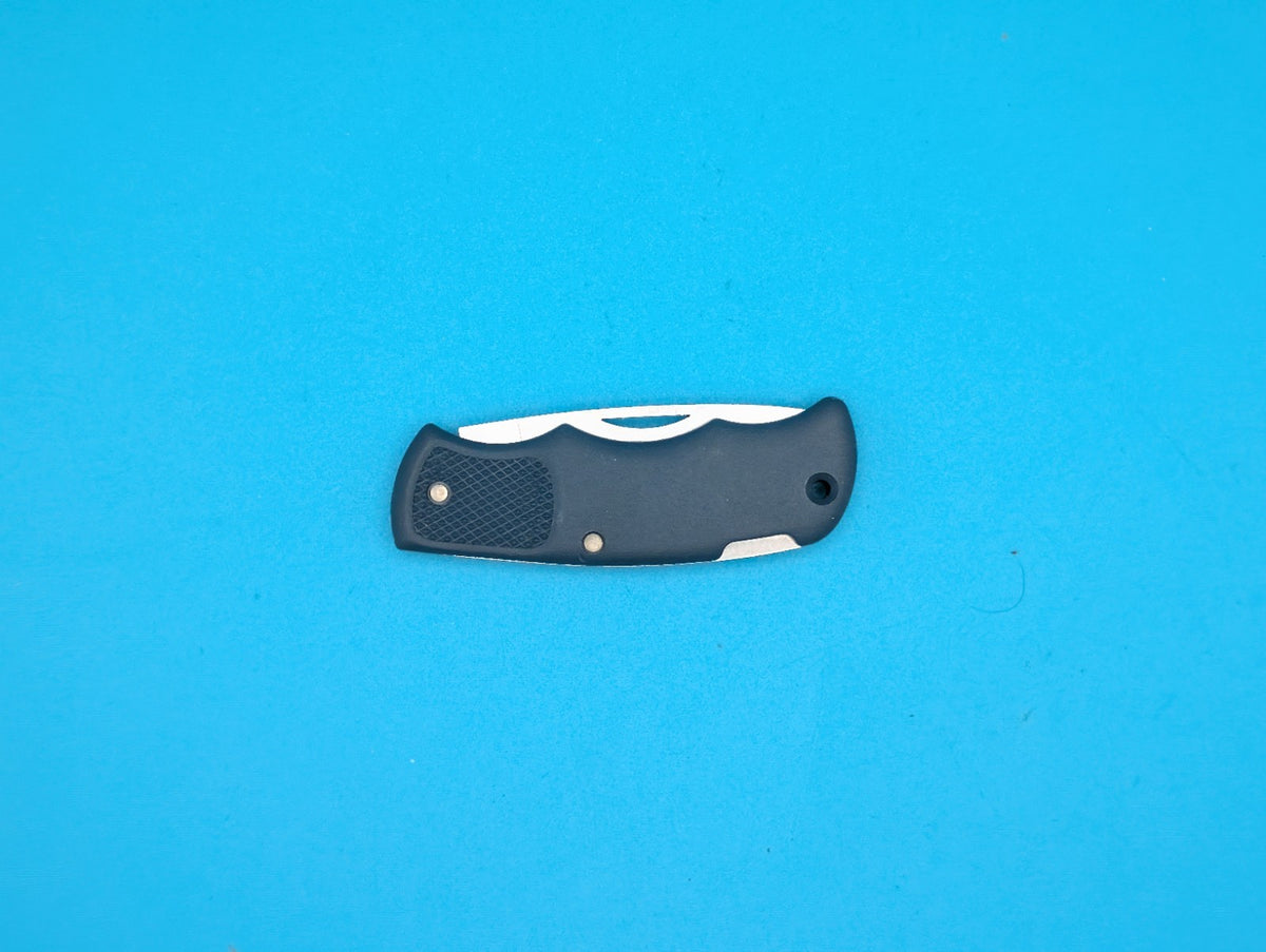 Cutco 1886 Plain Edge Blade USA Lockback Knife! Blue Handle!