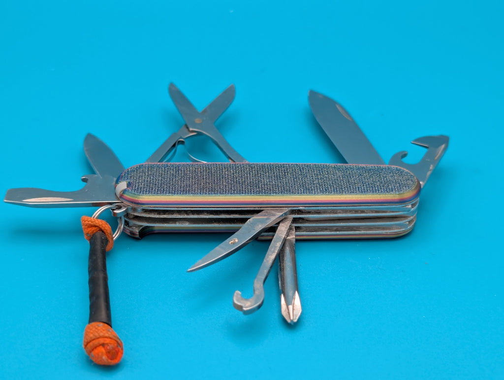 Victorinox Super Tinker Swiss Army Knife Multi Tool! Rainbow Twist!