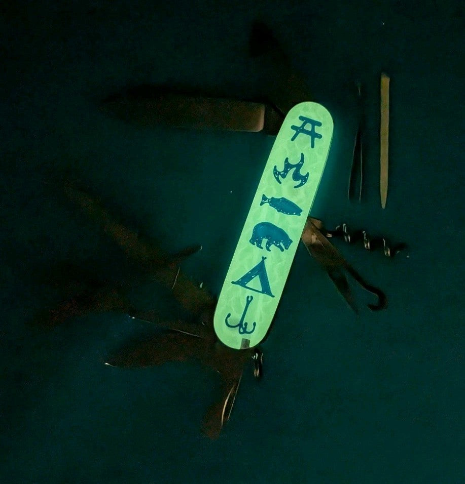 Custom Victorinox Huntsman Glow in the Dark Swiss Army Knife Multi Tool!