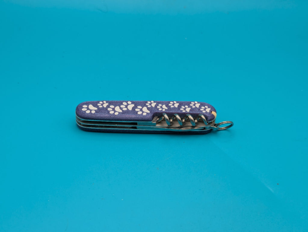 Victorinox Serrated Spartan Swiss Army Knife Multi Tool! Custom Paw Print Design