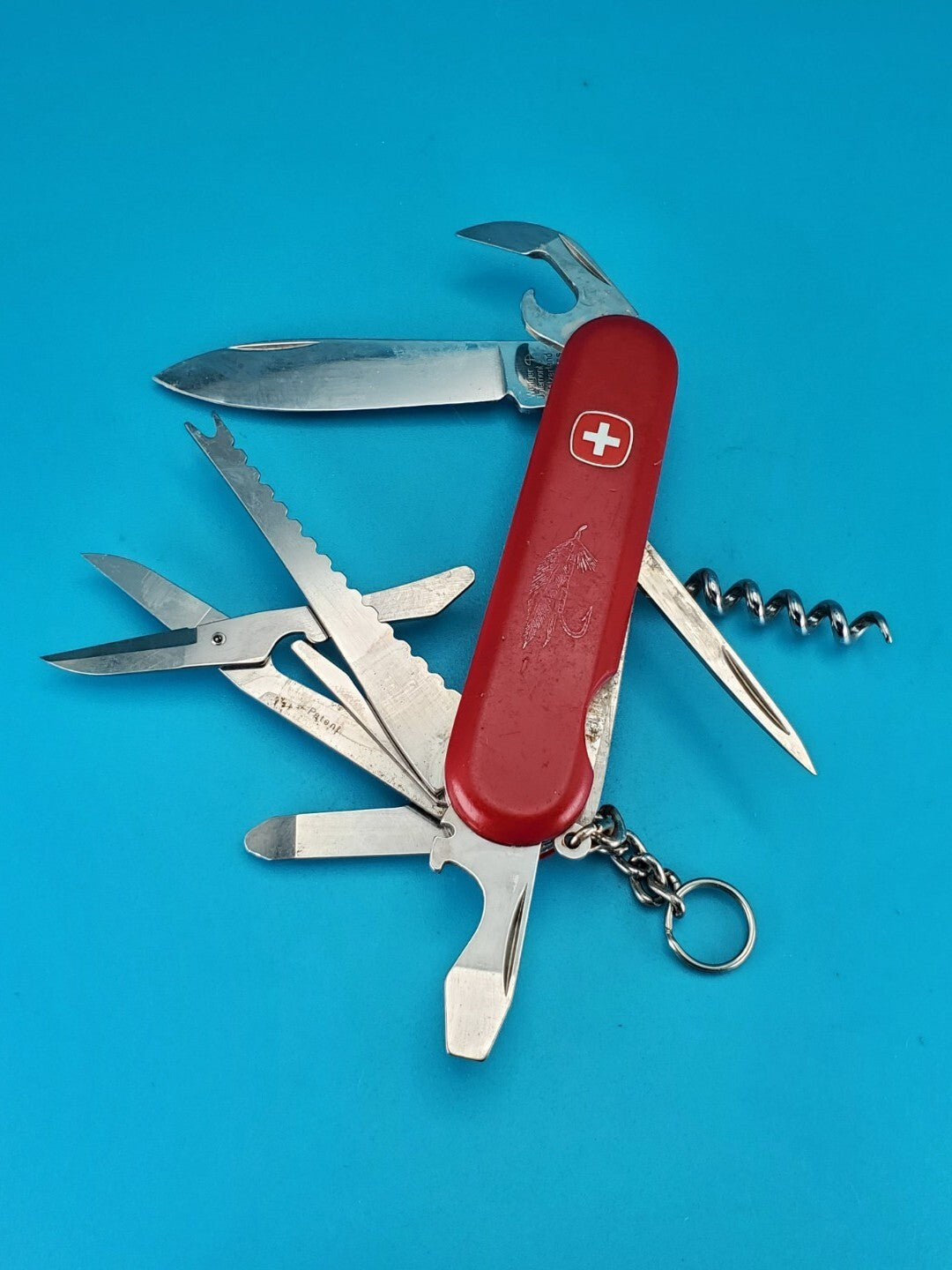 Wenger Fly Fisherman Swiss Army Knife Multi Tool! Red