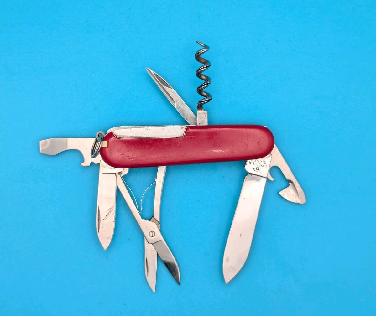 Vintage Victorinox 84mm Small Climber Swiss Army Knife Multi Tool! Red!