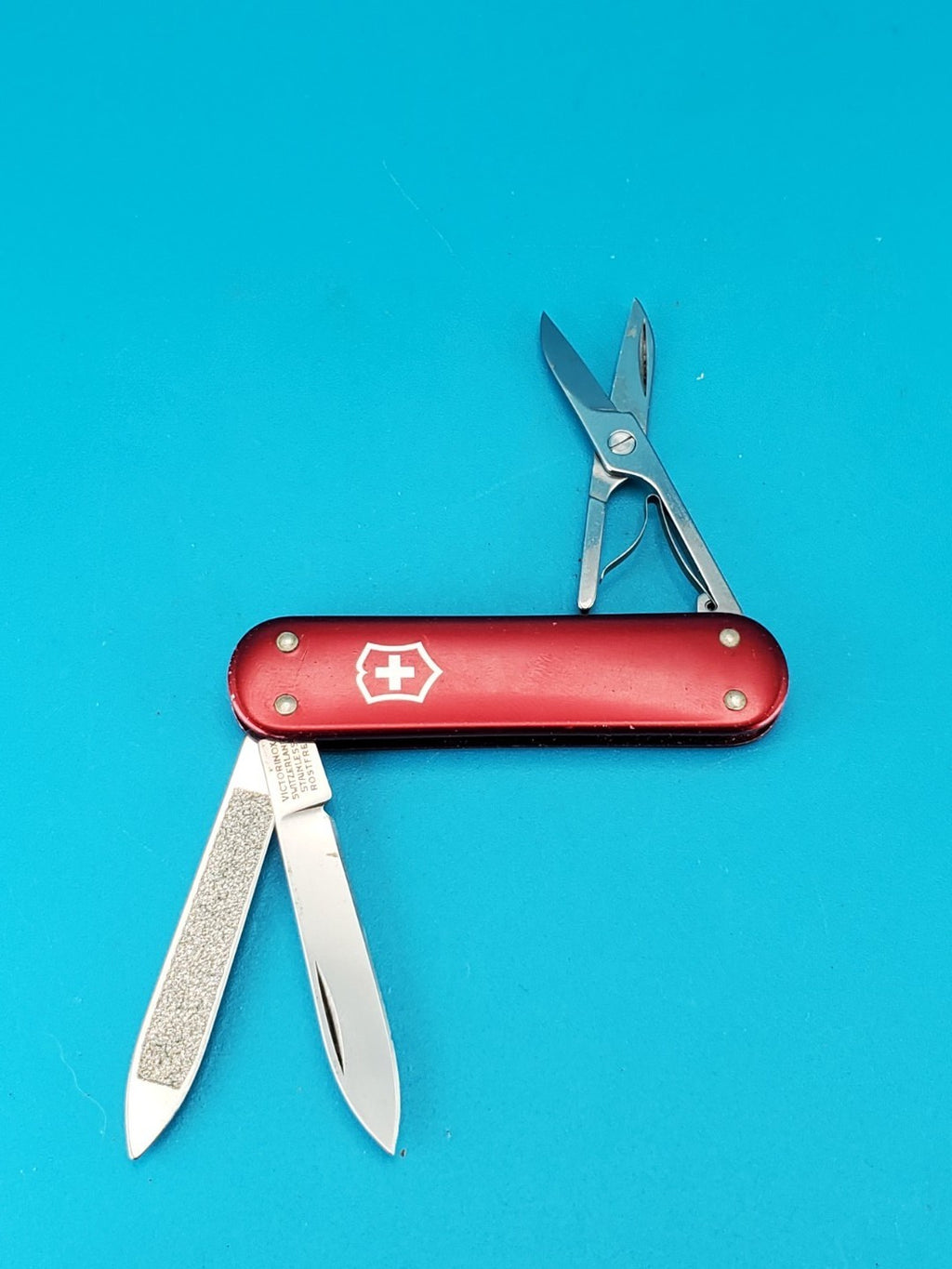 Vintage Victorinox Swiss Army Knife Red Smooth Alox Companion 58mm