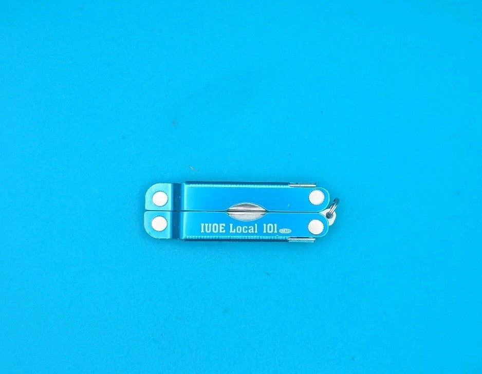Leatherman Micra Multi-Tool, Knife, Scissors, Key Ring, Blue! *IUOE LOCAL 101*