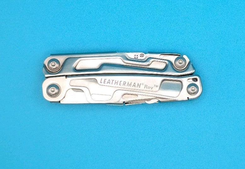 Leatherman Rev 3.8" Multi-Tool, Stainless!  With Sheath!