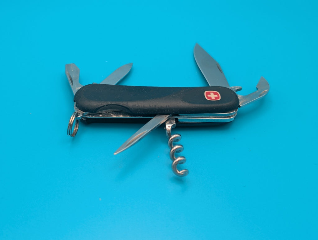 Wenger Taschenmesser Evolution 10 Soft Touch Black Swiss Army Knife!