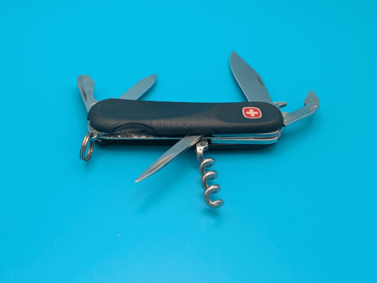 Wenger Taschenmesser Evolution 10 Soft Touch Black Swiss Army Knife!