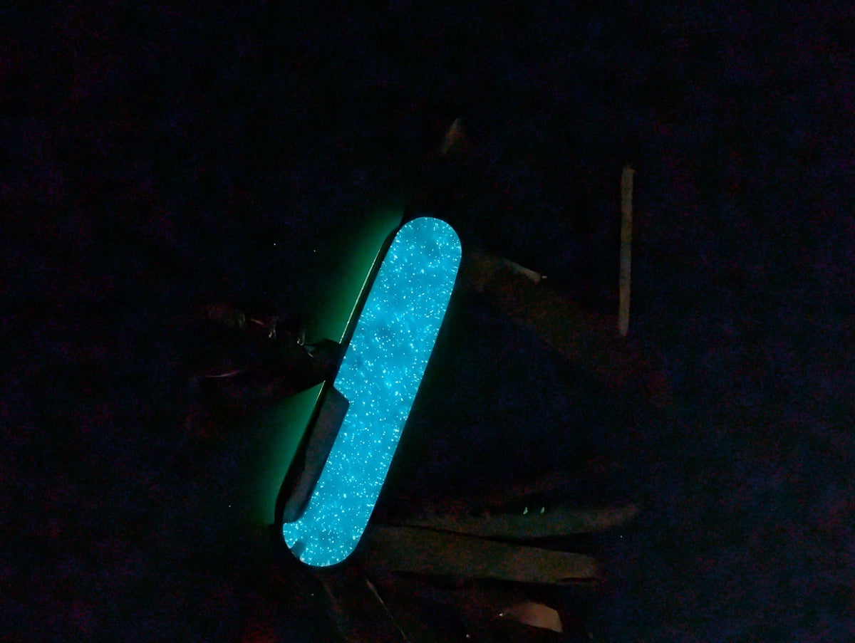 Custom Victorinox SwissChamp Green & Blue Glow in the Dark Knife Multi-Tool!