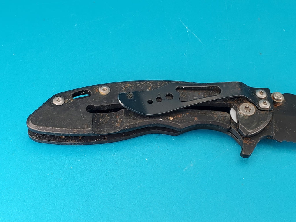 Gerber Torch I Frame Lock Plain Edge Blade Folding Pocket Knife! Black!