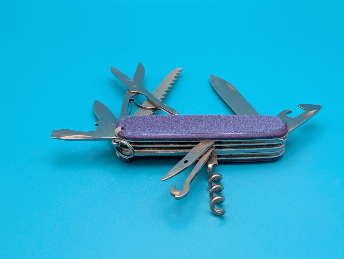 Custom Victorinox Huntsman Nebula Purple Swiss Army Knife Multi Tool!