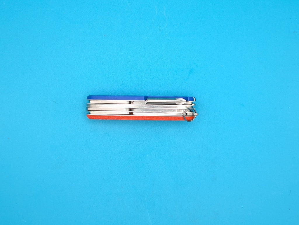 Custom Victorinox Fieldmaster Red & Blue Swiss Army Knife Multi Tool!