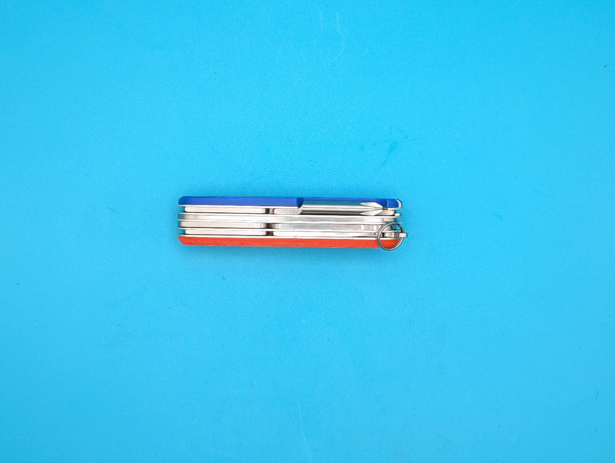 Custom Victorinox Fieldmaster Red & Blue Swiss Army Knife Multi Tool!