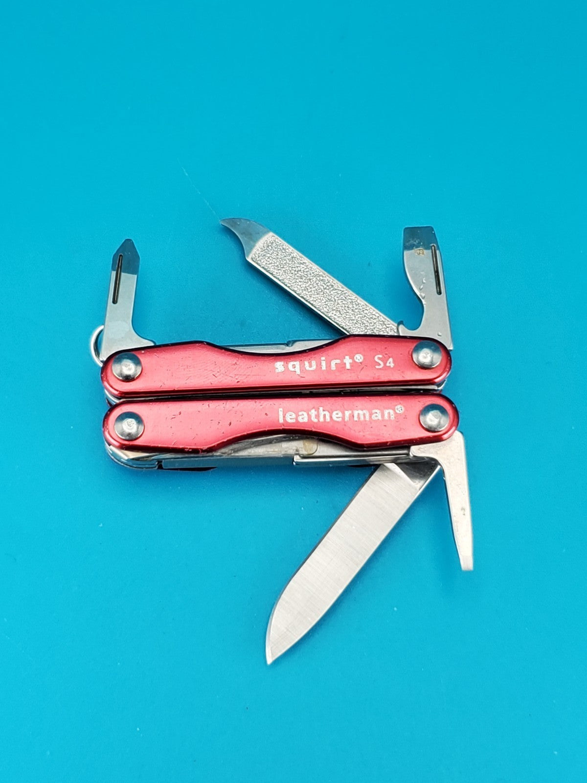 Leatherman Squirt S4 Multi-Tool, Key Ring, Retired, Red