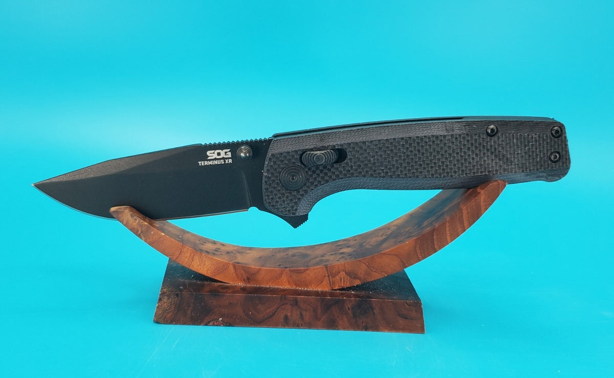 Sog Terminus XR 2.95" D2 Steel Blade Folding Knife! BLACK!
